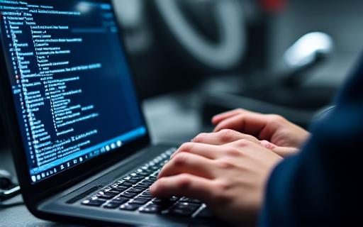 Technician tuning an ECU with a laptop